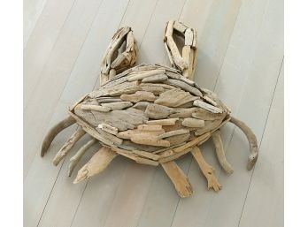 Driftwood Crab Wall Decor - Hamptons