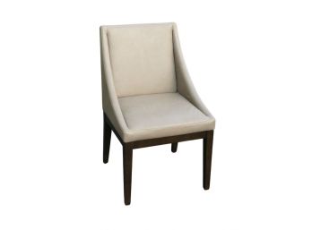 West Elm Curved Leather Side Chair