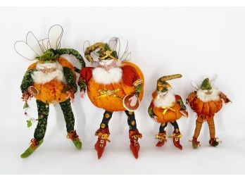 4 Different Mark Roberts Limited Edition Thanksgiving Figurines - Pumpkin Pie Fairies