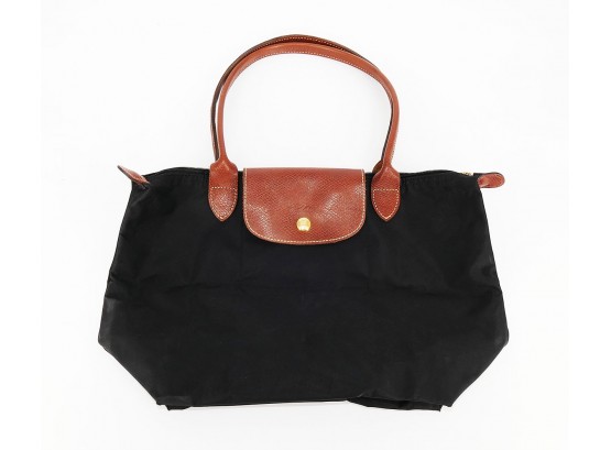 Longchamp Le Pliage 'Shopping' Leather & Vinyl Handbag