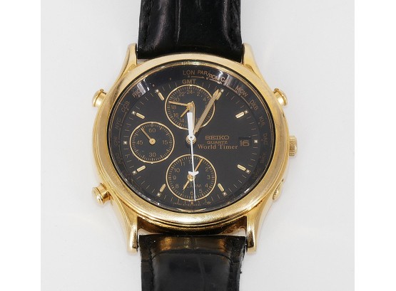 Seiko Men's Watch World Timer (model 5T52 - 6A39)