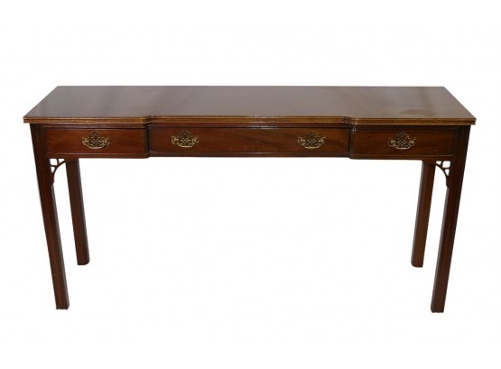 American Masterpiece Collection By Hickory Mahogany Chippendale Style Console Table