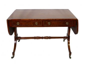Antique Regency Style Drop Leaf Mahogany Sofa Table