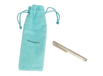 Tiffany & Co 1837 Ballpoint Pen - Solid Sterling Silver (925) - With Branded Fabric Pouch