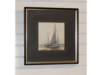 Vintage Sailing Photo - Framed