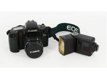 Canon EOS Elan 35mm SLR Camera With Sunpak Flash