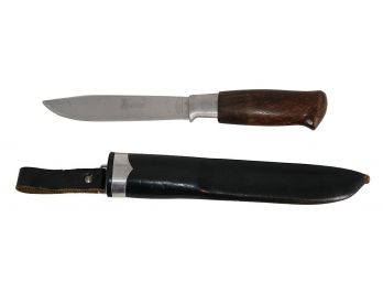 Vintage Brusletto (Denmark) Hunter Knife With Leather Sheath
