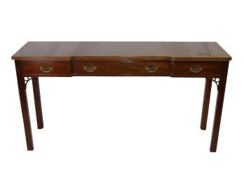 American Masterpiece Collection By Hickory Mahogany Chippendale Style Console Table