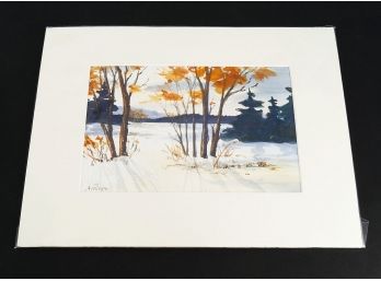 May Phillips (Connecticut) Watercolor 'At Dawn'