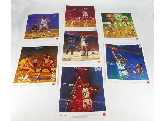 Vintage 1990 Set Of 7 Citgo Boston Celtics Prints