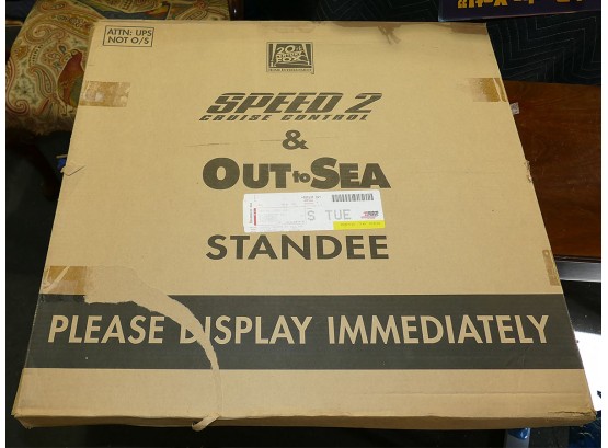 Two Movie Standee Display - Speed 2 (Sandra Bullock) & Out To Sea (Walter Mattheu, Jack Lemmon)