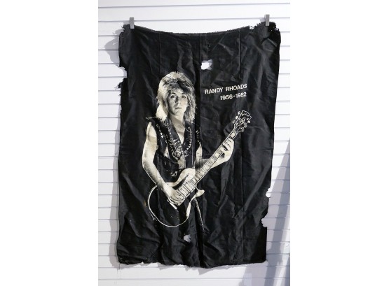 3 Different 1980's Cloth Banners - Heavy Metal - Randy Rhodes, Skid Row, Harley Davidson
