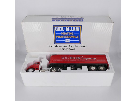 Weil-McLain Contractor Collection Series #9 Diecast Tractor Trailer By Ertl - Never Displayed In Box