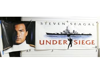 Original Vinyl Movie Banner - Under Siege (Steven Seagal, 1993) - 10 Ft Wide!
