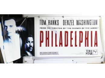 Original Vinyl Movie Banner - Philadelphia (Tom Hanks, Denzel Washington 1993) - 10 Ft Wide!