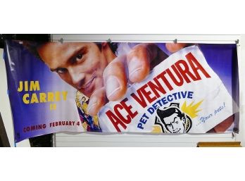 Original Vinyl Movie Banner - Ace Ventura: Pet Detective (Jim Carrey, 1994) - 10 Ft Wide!