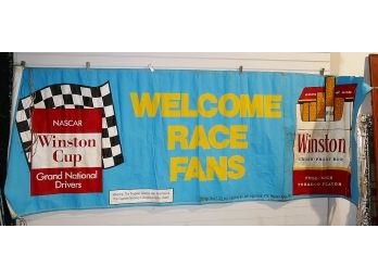 Huge Vintage 1976 Winston Cup Paper Sign - 10 Feet Long