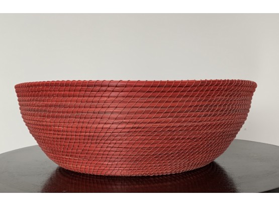 Red Woven Bowl