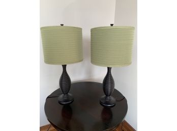 Pair Of Beautiful Black Table Lamps