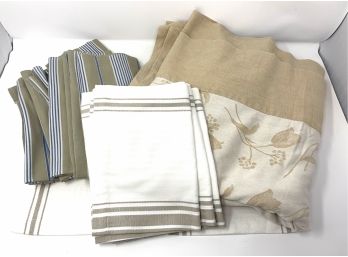 Picnic Table Linens - Set Of 8 Rivolta Carmignani Napkins, 4 WS Placemats And A Crate & Barrel Tablecloth