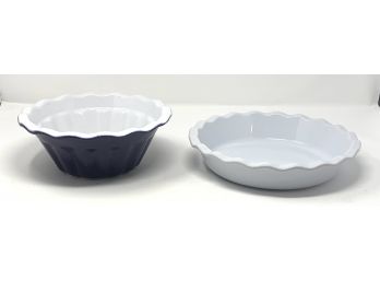 Emile Henry Collection - Pie Plate And Souffle Dish