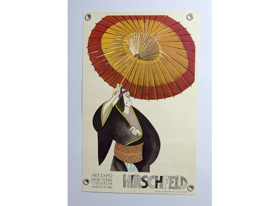 Al Hirschfeld Poster (1980) For The Art Expo NY - From His Kabuki Series