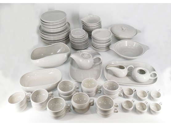 Amazing Set Of Vintage Russel Wright For Steubenville American Modern Dinner Ware - 107 Pieces - In Grey