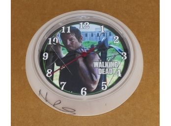The Walking Dead Advertising Wall Clock - Signed In Marker By Norman Reedus