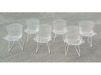 Set Of 6 Bertoia Side Chairs - In White