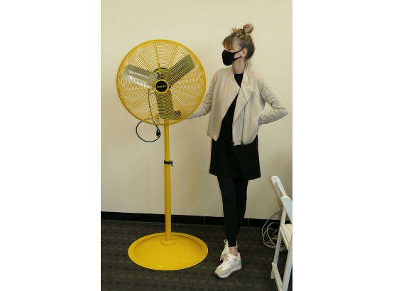 Stanley High Velocity 24 In. Oscillating Pedestal Fan - Height  Adjusts Up To 74' Tall - $225 Cost