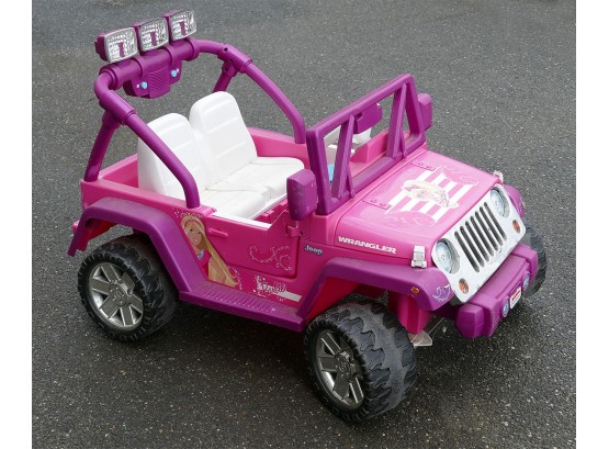 Fisher Price Barbie Jeep Wrangler Battery Powered Riding Toy