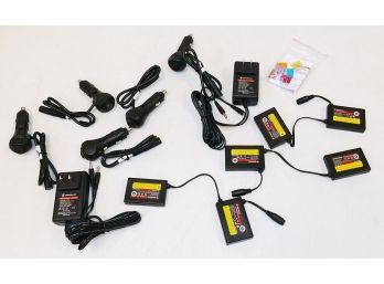 Large Lot Of Gerbing 7V & 12V Accessories For Heated Clothing - Batteries And Chargers - Over $400 Cost
