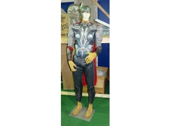 DaVinci Bendable Male Mannequin With Facial Features Dressed As Thor