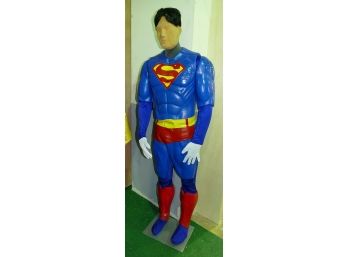 DaVinci Bendable Male Mannequin With Facial Features Dressed As Superman