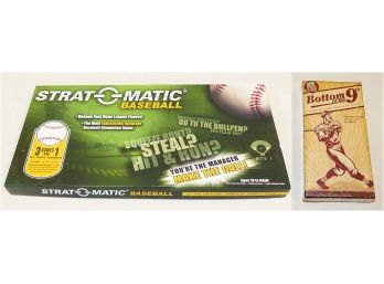 2 Different Baseball Games - Strat O Matic & Bottom Of The 9th - Both Never Played