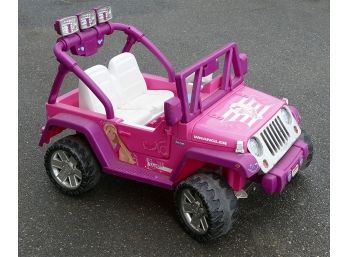 Fisher Price Barbie Jeep Wrangler Battery Powered Riding Toy