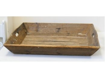 Large Vintage Wood Serving Tray With Handles - 25' Square