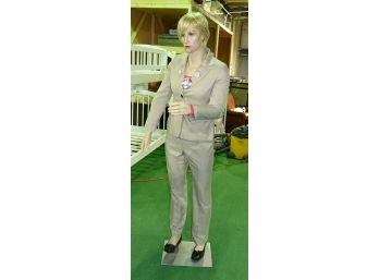 Life Size Hillary Clinton Decorated Mannequin Display - Halloween