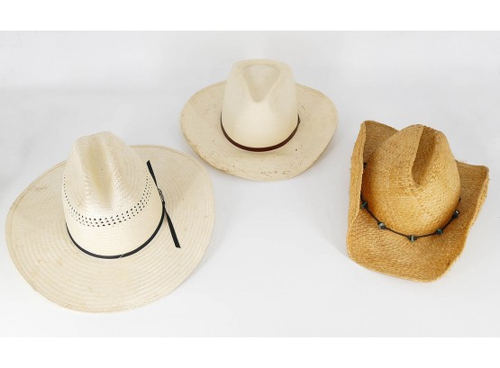 3 Different Cowboy Hats - Resistol, Scala, Beaver Hats