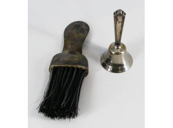 Vintage Sterling Silver Handled Bell & Brush