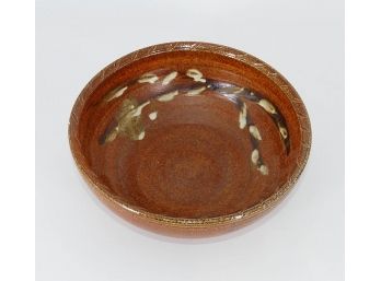 Vintage Redware Decorative Bowl