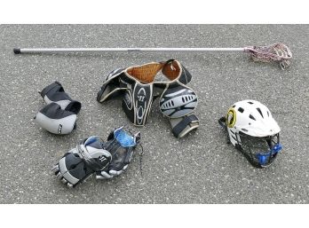 Lacrosse Lot - Warrior Defenseman Stick, Helmet, And Pads