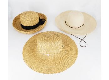 3 Different Women's Straw Hats