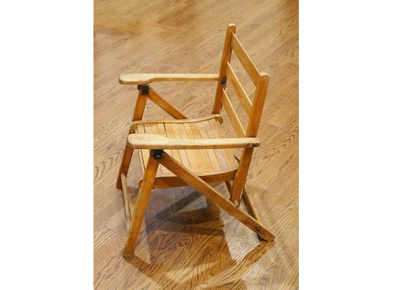 Vintage Nevco Wooden Child's Folding Chair