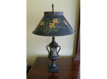Vintage Hand Painted Tole Table Lamp