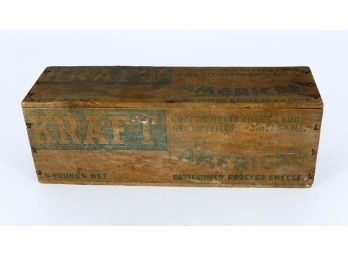 Vintage Kraft American Cheese 5LB Wooden Crate/Box