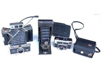 Antique/Vintage Camera Lot - Kodak 2-A Folding / Polaroid 250 Land
