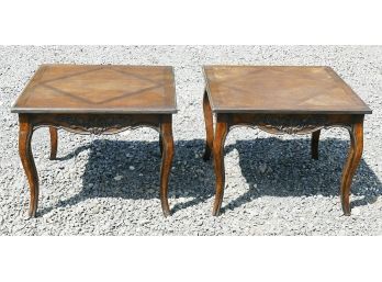 Pair Of Louis XV Style Wooden Side Tables