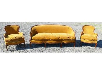 Pair Of Louis XV Style Bergere Chairs And Sofa - Trianon Collection (Bloomingdale's)