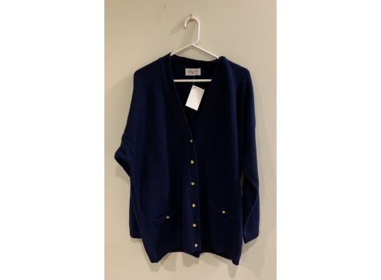 Benetton Cardigan Sweater With Gold Buttons - Still In Gift Box With Tags